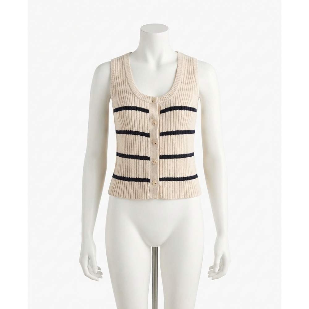 NEW Z SUPPLY sycamore stripe sweater vest in sea salt